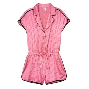 SOLD FOR $27 VS Satin Logo Romper